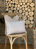 Heart print cushion