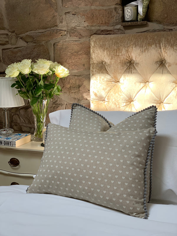 Heart Print Cushions