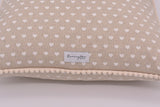 "Home is Where the Heart is" - Pompom Cushion (Oatmeal trim)
