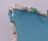 "New Chapel" (Peacock) Pom pom Cushion