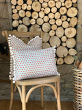 Heart print cushion