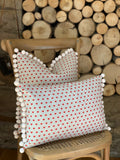 Heart print cushion